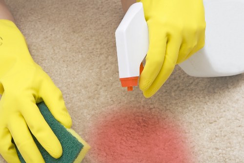 Clean office carpet after commercial carpet cleaning service
